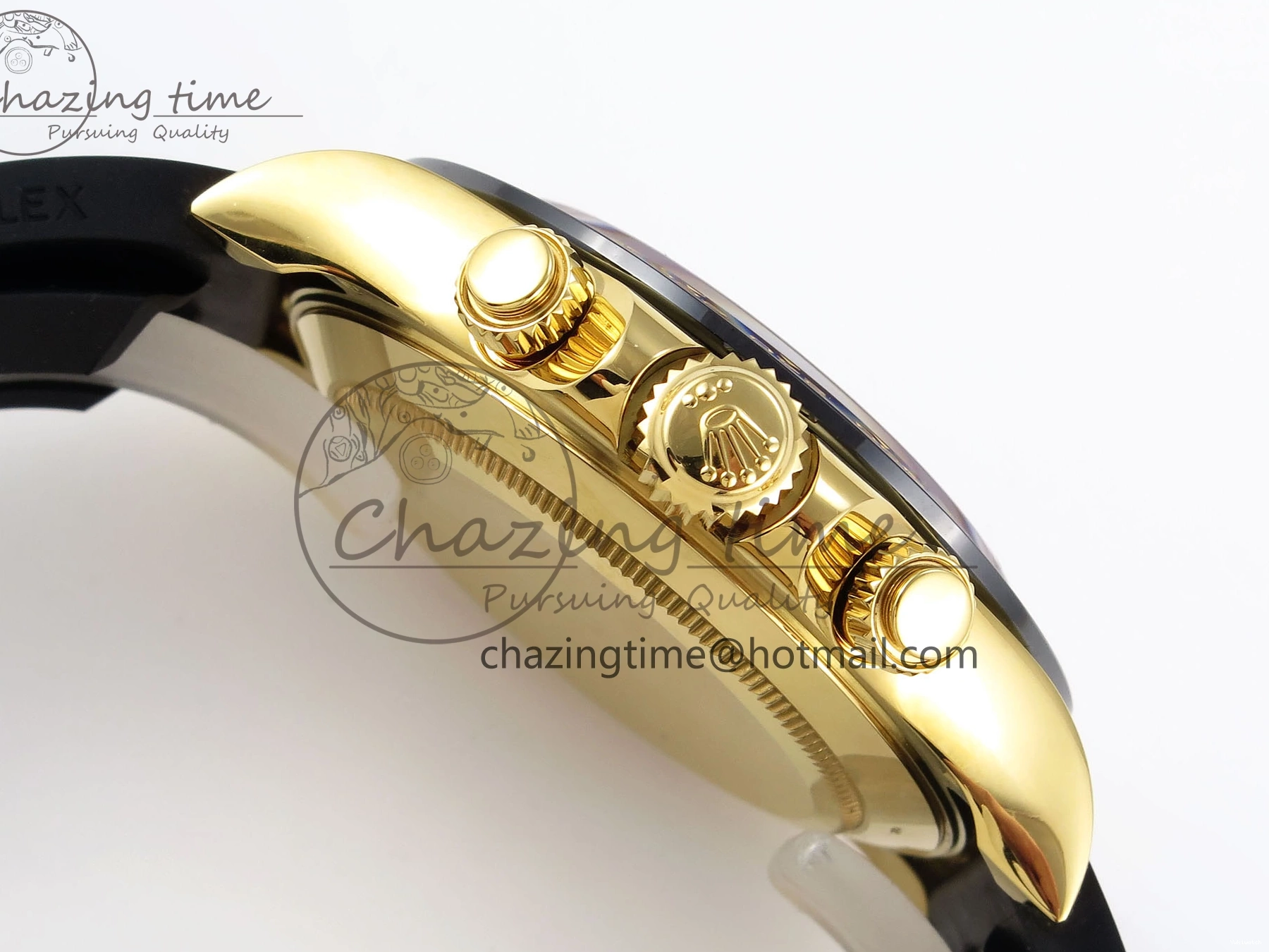 EDITION DAYTONA STRAP 116518 DIAL 1:1 YG BLACK RUBBER APSF ON SH4130 BEST OYSTERFLEX 0426